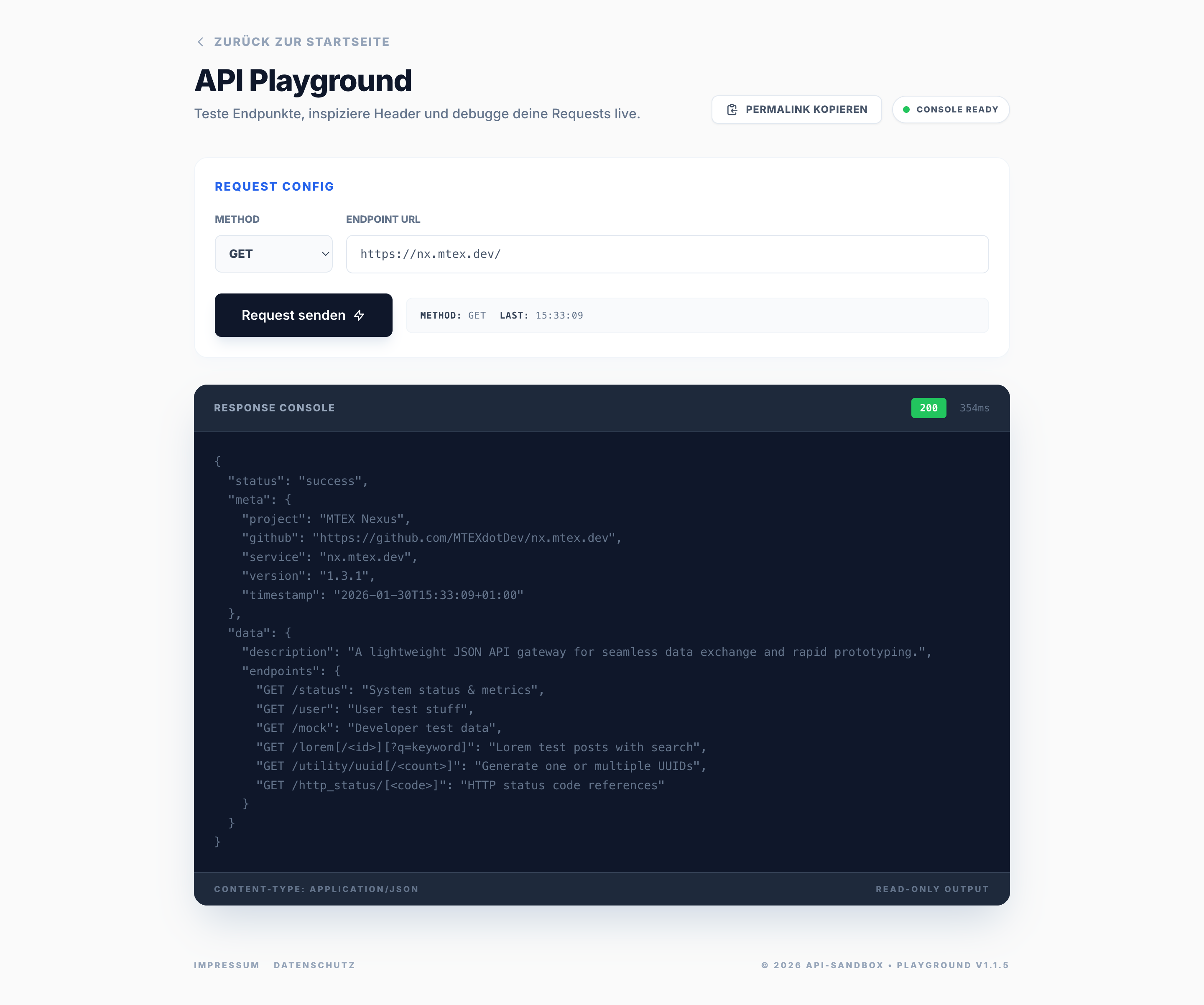 api-sandbox playground