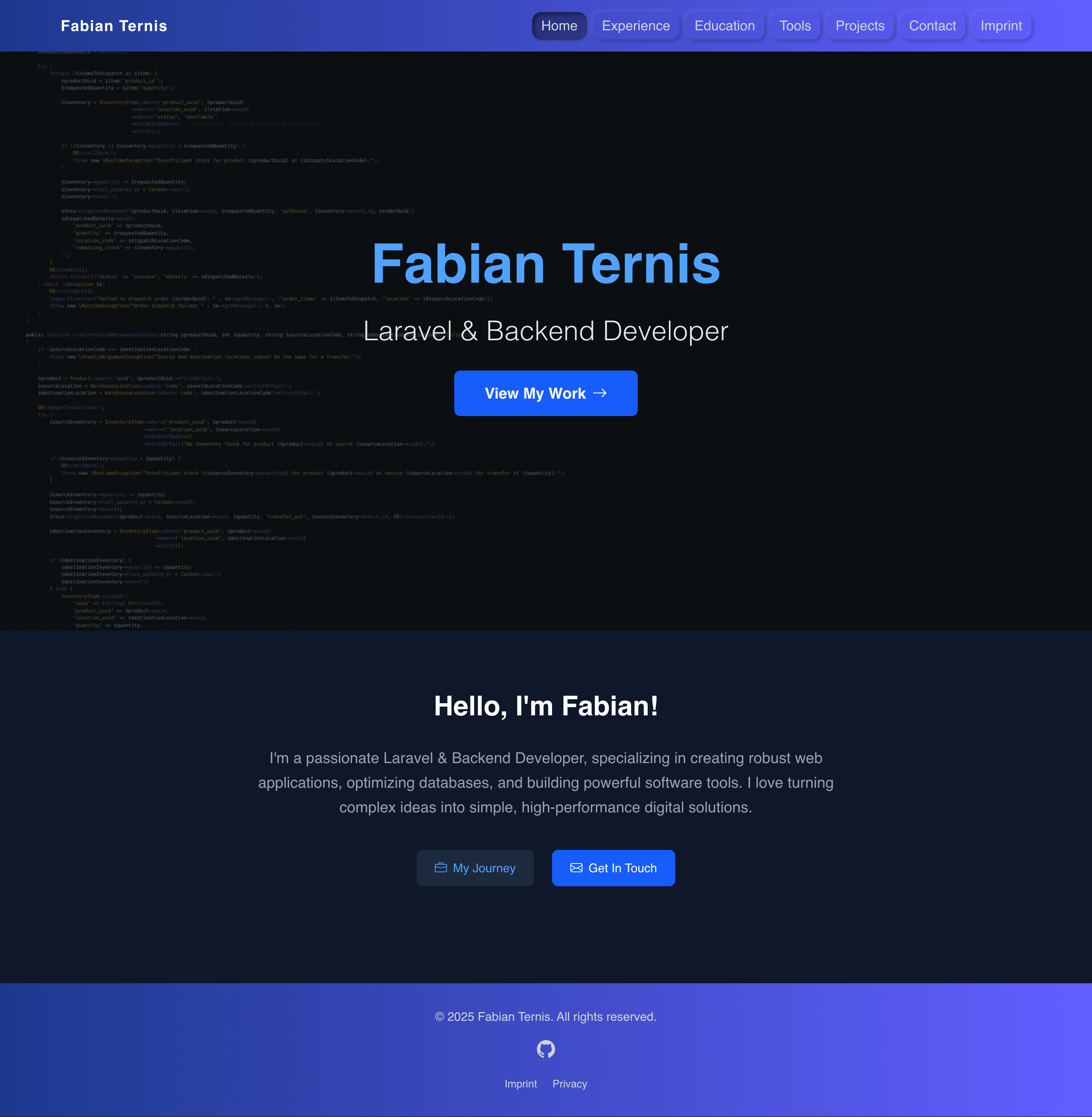 fternis.de Landingpage