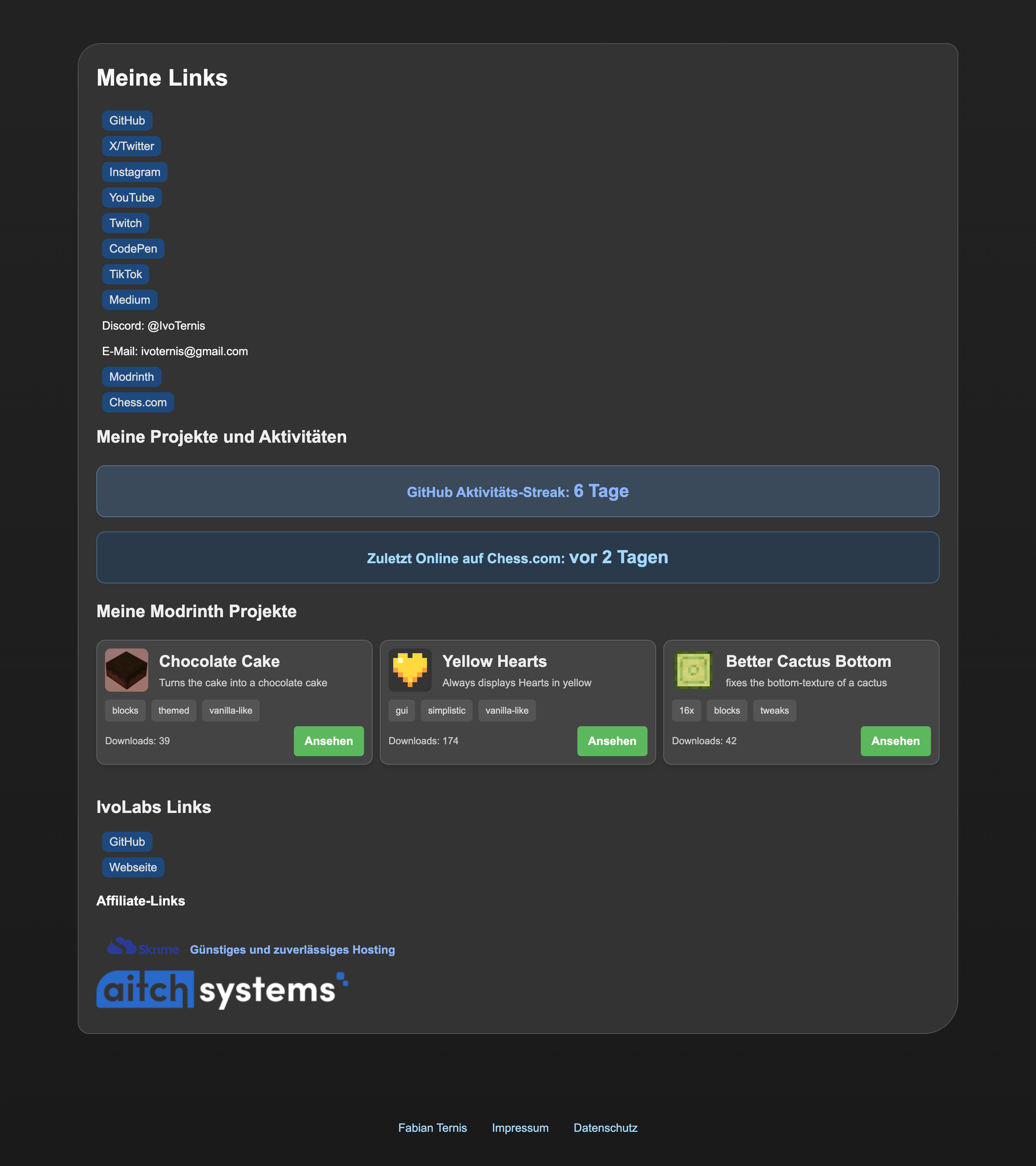 ivoternis.de Landingpage