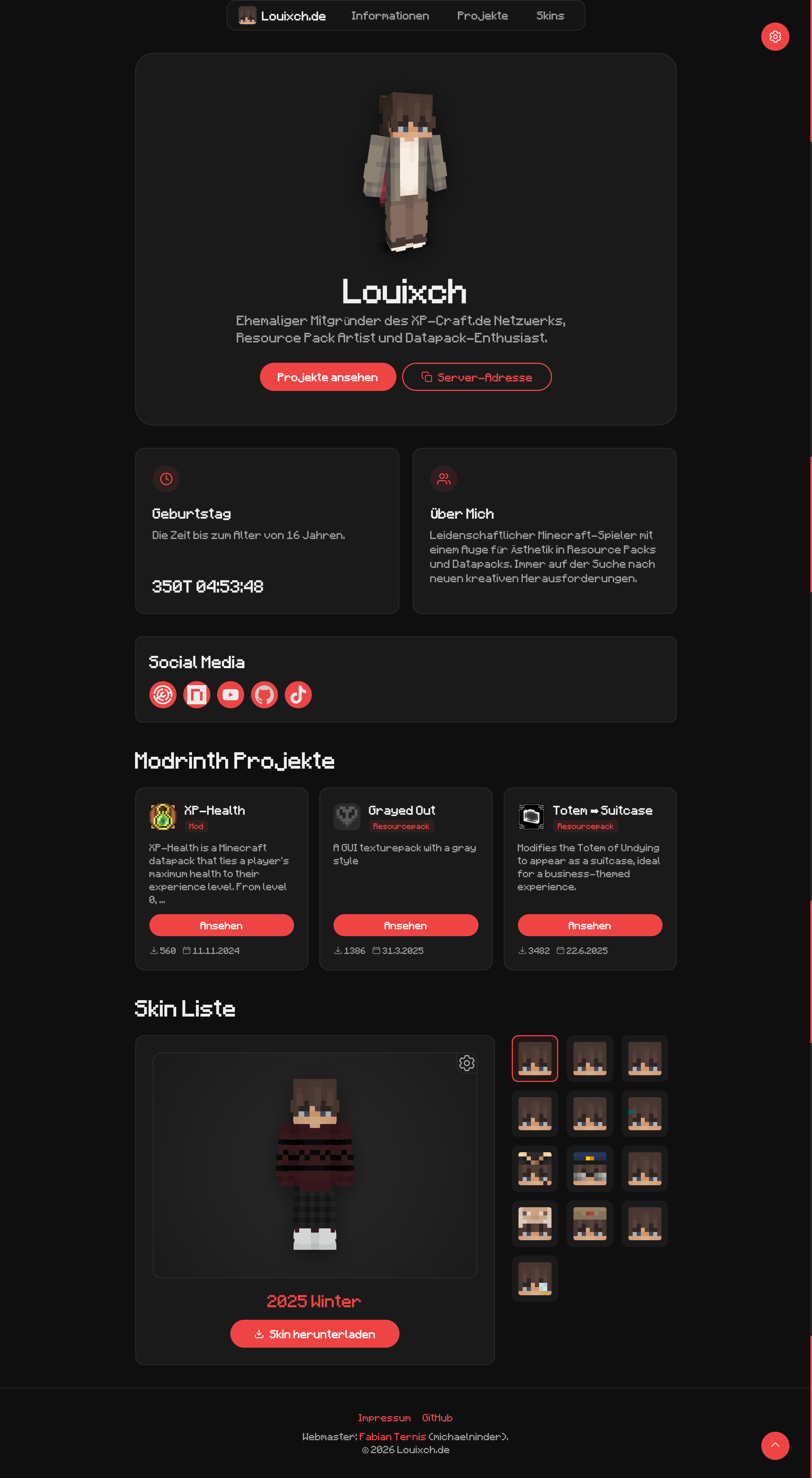 louixch.de Landingpage